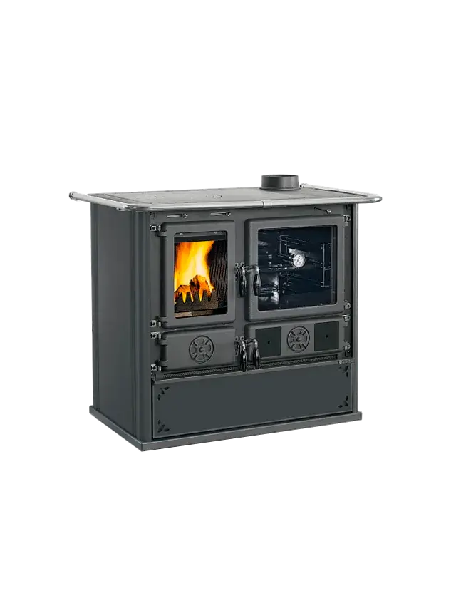 Cucina a legna Nordica Rosa Steel