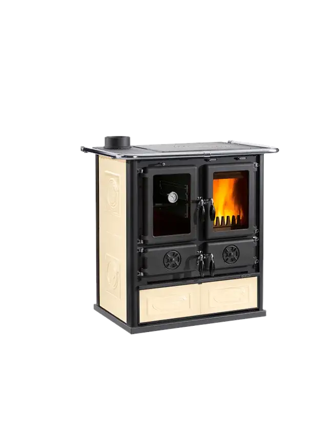 Cucina a legna Nordica Rosetta Sinistra Ceramica